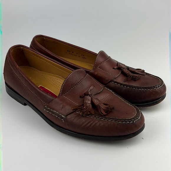 Cole Haan C02995 Men's Pinch Tassel Saddle Tan Loafer Leather  Sz: 9.5D - Picture 1 of 12
